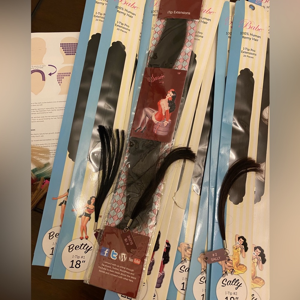 18 and 22 INCH I-tip HAIR EXTENSIONS ( #1, #1B, #2 )